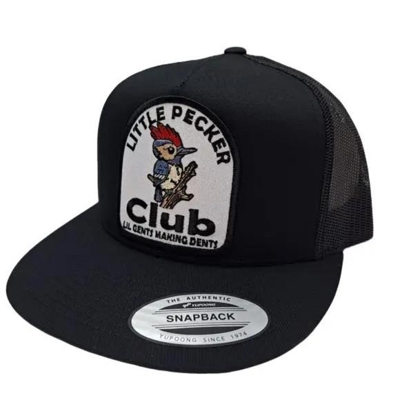 Other - Funny Gag Gift Retro Vintage Style Patch Lil Pecker Club Patch Flat Bill Trucker